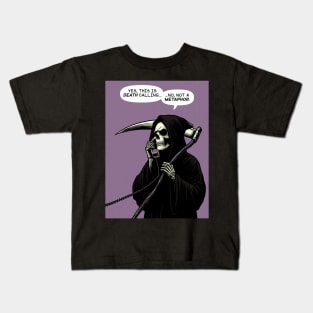 Grim Reaper death metaphor Kids T-Shirt